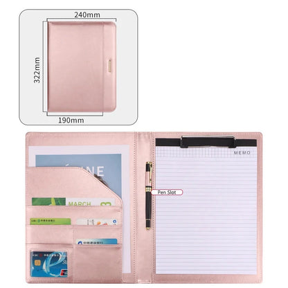 A4 Leather Business Padfolio Clipboard Folder