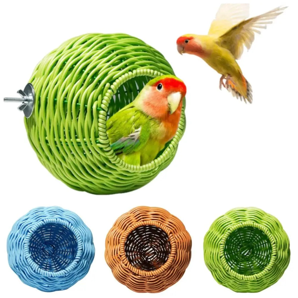 Handwoven Style Hanging Bird Nest House