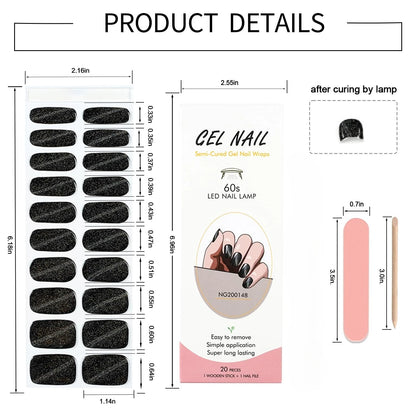 Semi-Cured Snowflake Gel Nail Stickers