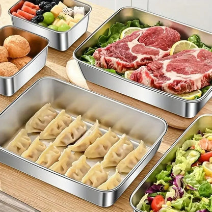 Leak-Proof Stainless Steel Food Storage Container Set