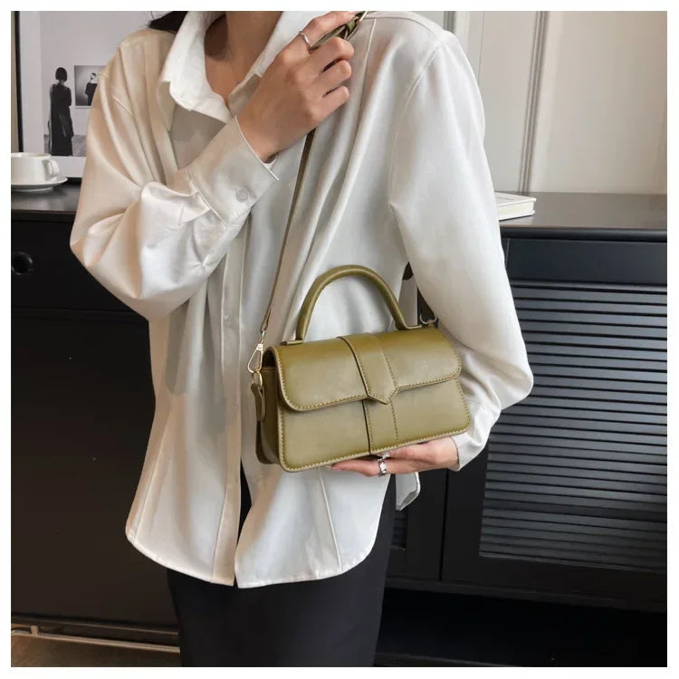 Vintage PU Leather Satchel Shoulder Bag