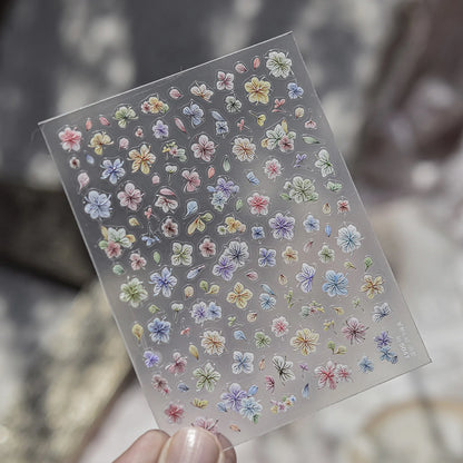 5D Cherry Blossom Nail Art Stickers