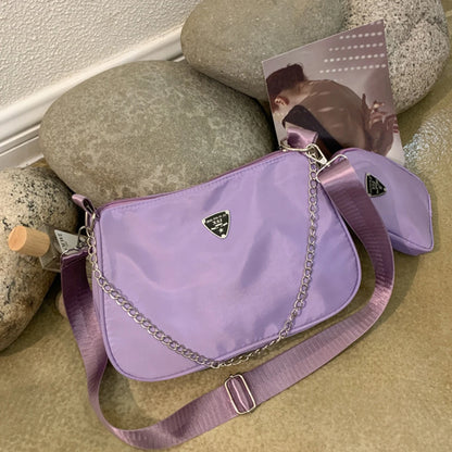 Nylon Crossbody Shoulder Bag Set