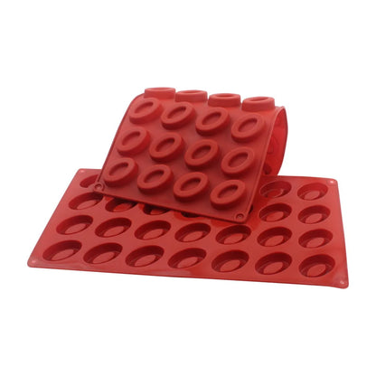 28 Hole Oval Silicone Cake Mold