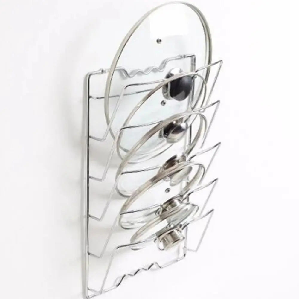 1Pc Kitchen Accessories Stainless Steel Pot Lid Shelf