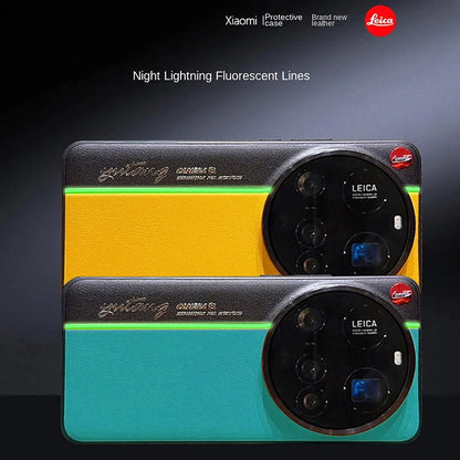 Night Lightning Fluorescent Leather Case For Xiaomi