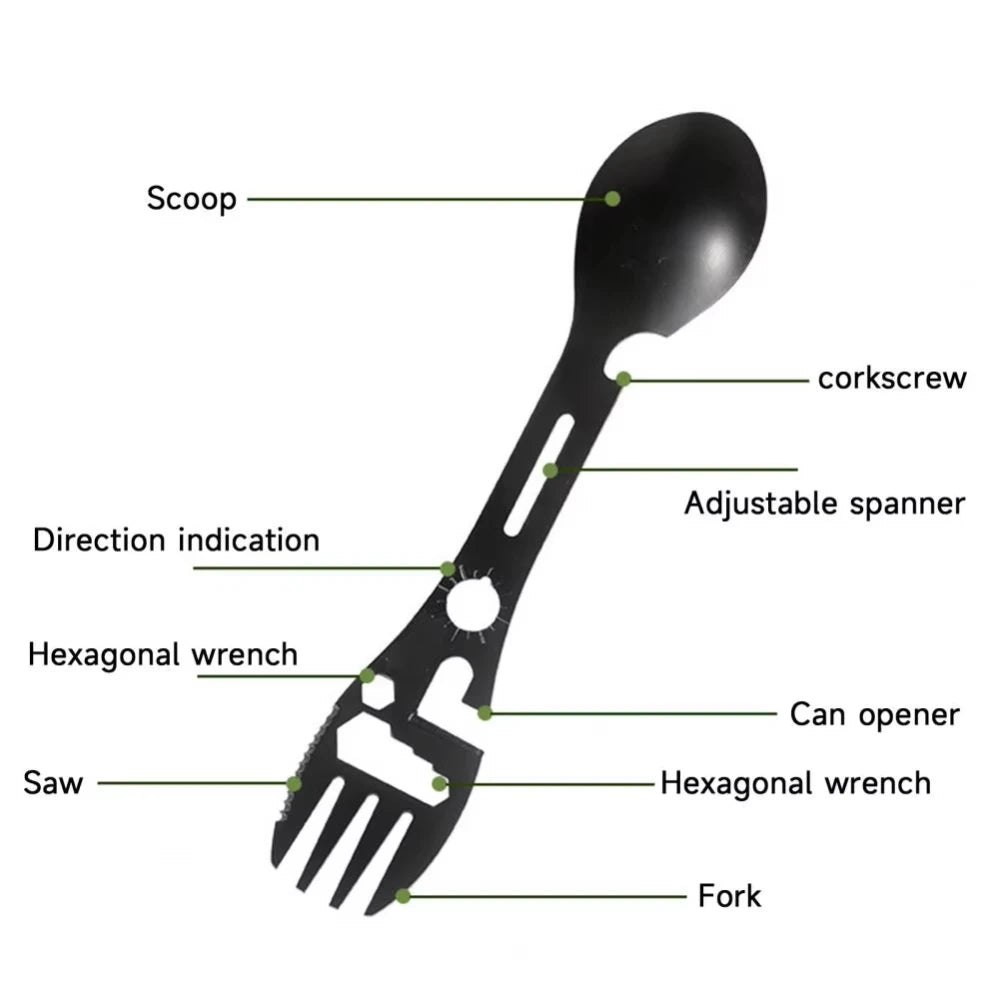 Stainless Steel Camping Spork Multi-Tool