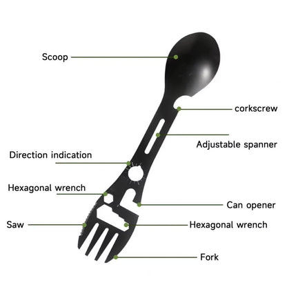 Stainless Steel Camping Spork Multi-Tool
