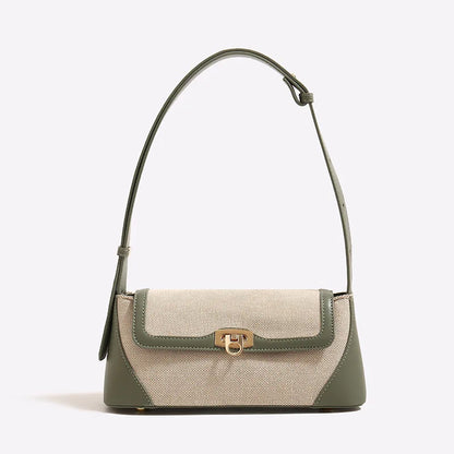 Women’s Color Block Baguette Shoulder Bag