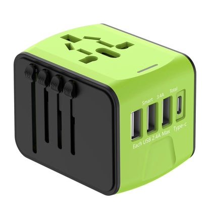 International Travel Adapter with 3 USB & USB-C Fast Charging