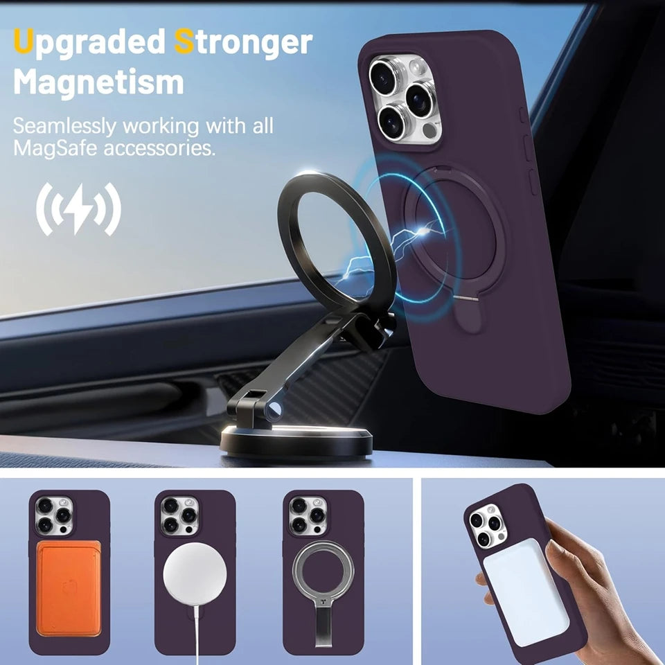 iPhone Case Magnetic Liquid Silicone Matte