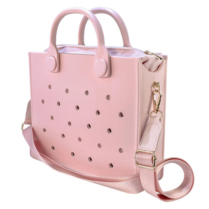 Waterproof EVA Tote Bag with Charm Holes