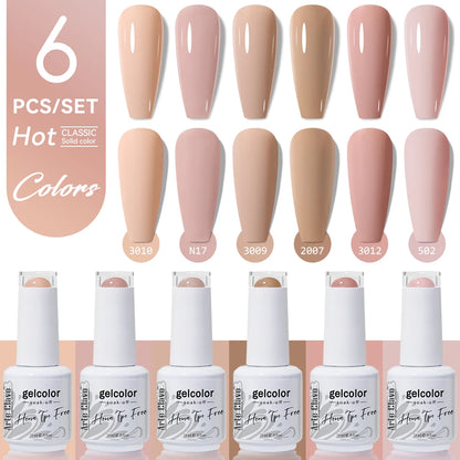 Arte Clavo 6PCS HEMA & TPO Free Gel Nail Polish Set