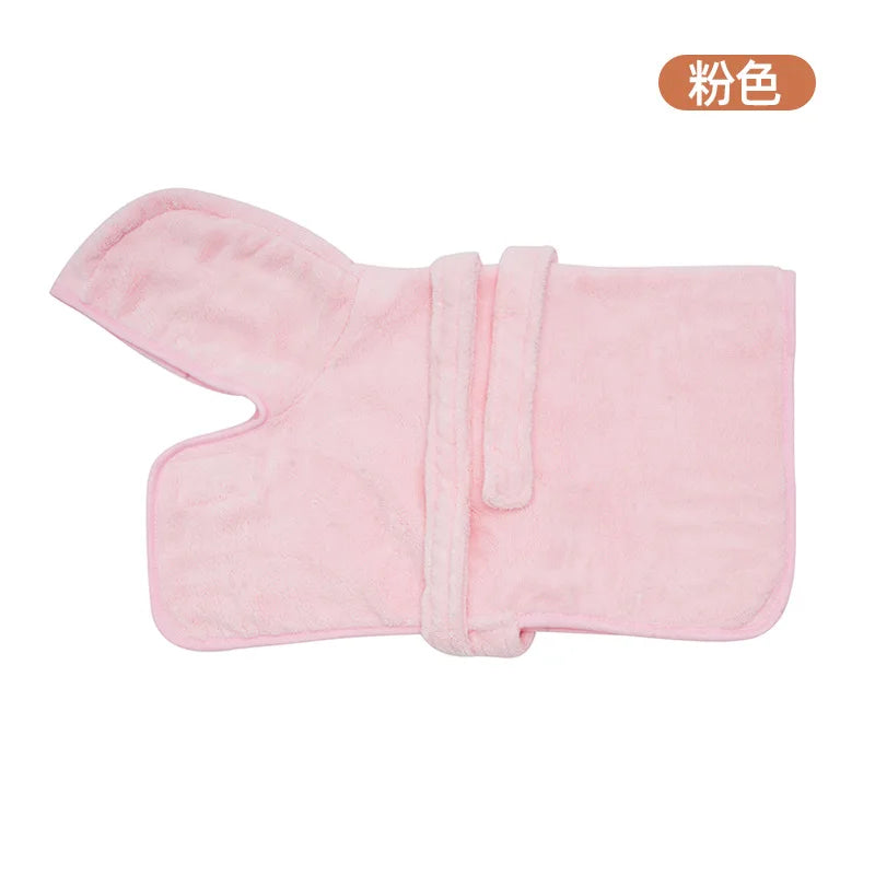 Quick Drying Soft Pet Bath Towel Robe