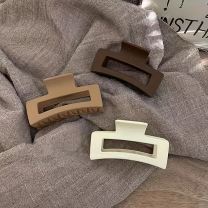 Solid Color Square Hair Claw Clips Set