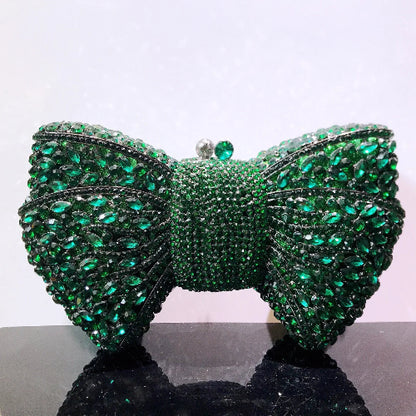 Rhinestone Bow Evening Clutch