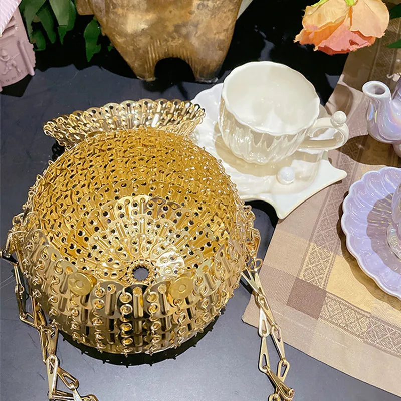 Handmade Metallic Sphere Evening Bag