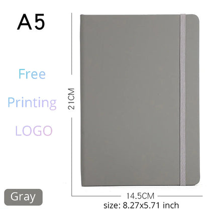 Custom A5/A6 PU Leather Notebook with Logo Printing