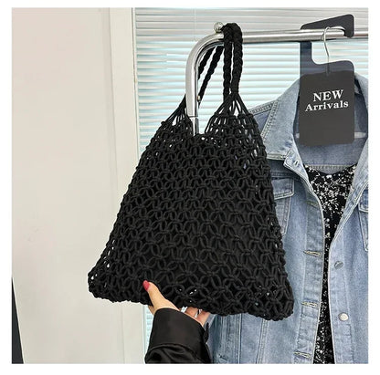 Handwoven Mesh Summer Tote Bag