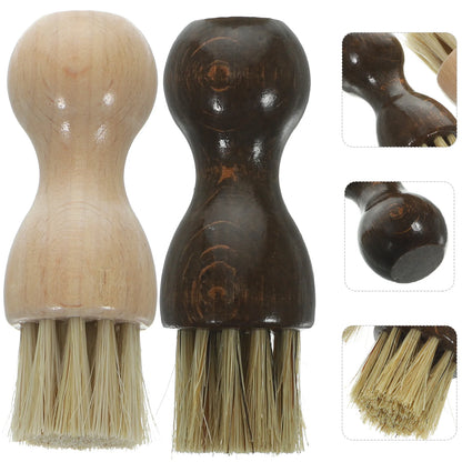 Pig Hair Shoe Cleaning & Polish Brush Set