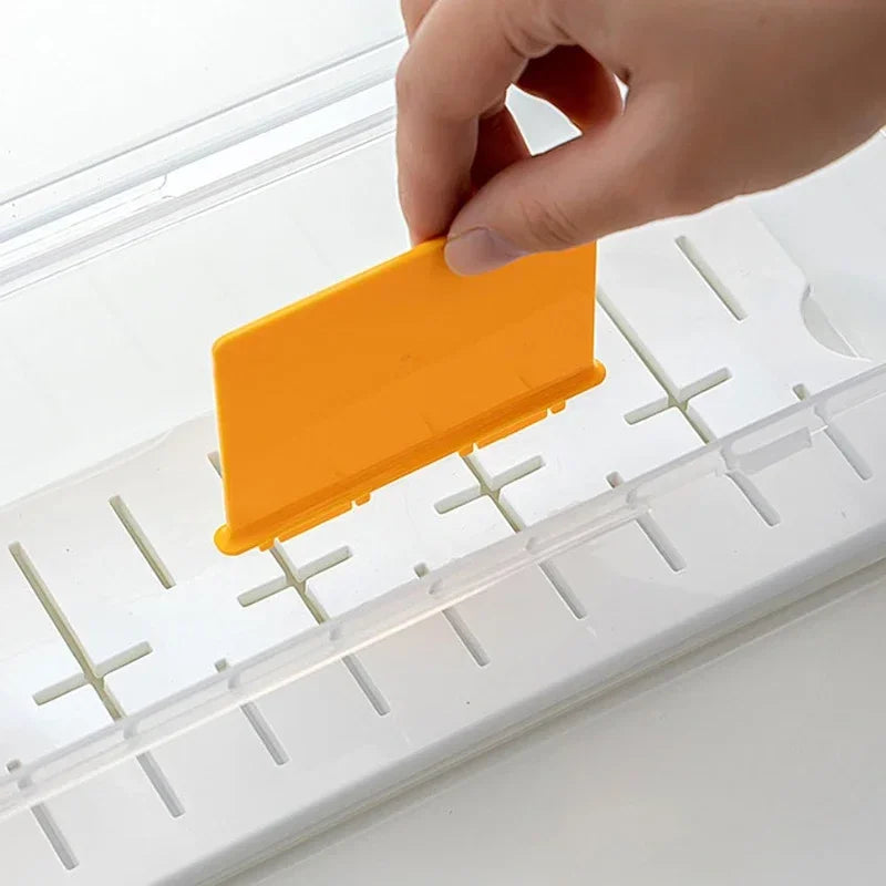 Clear Trading Card Storage Box with Adjustable Dividers
