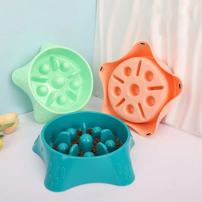 Dog Slow Feeder Bowl Anti-Choking Puzzle Food Dish
