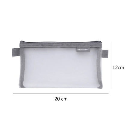 Large Capacity Transparent Mesh Pencil Case