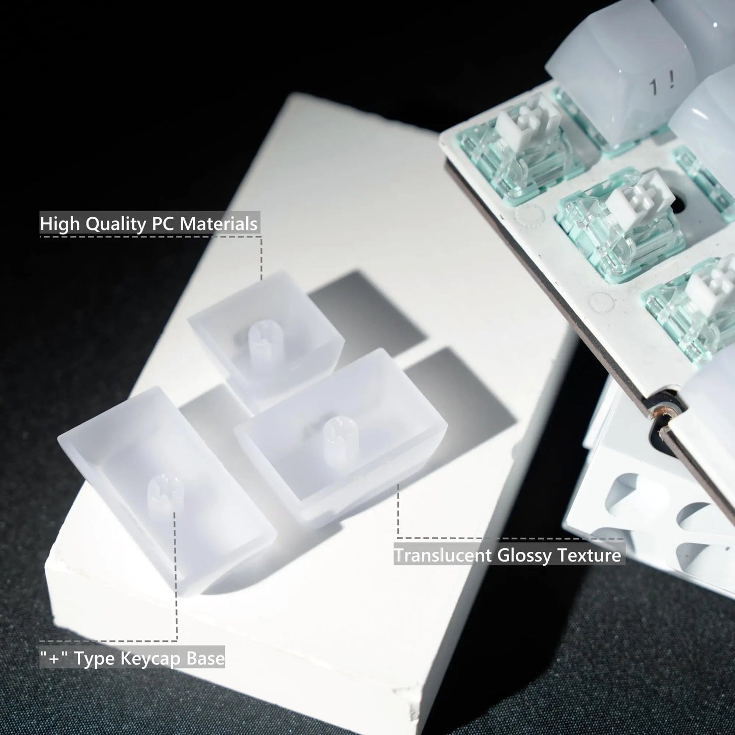 Creamy White Transparent RGB Keycap Set