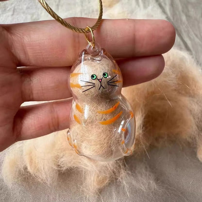 Pet Hair Memorial Keepsake Keychain