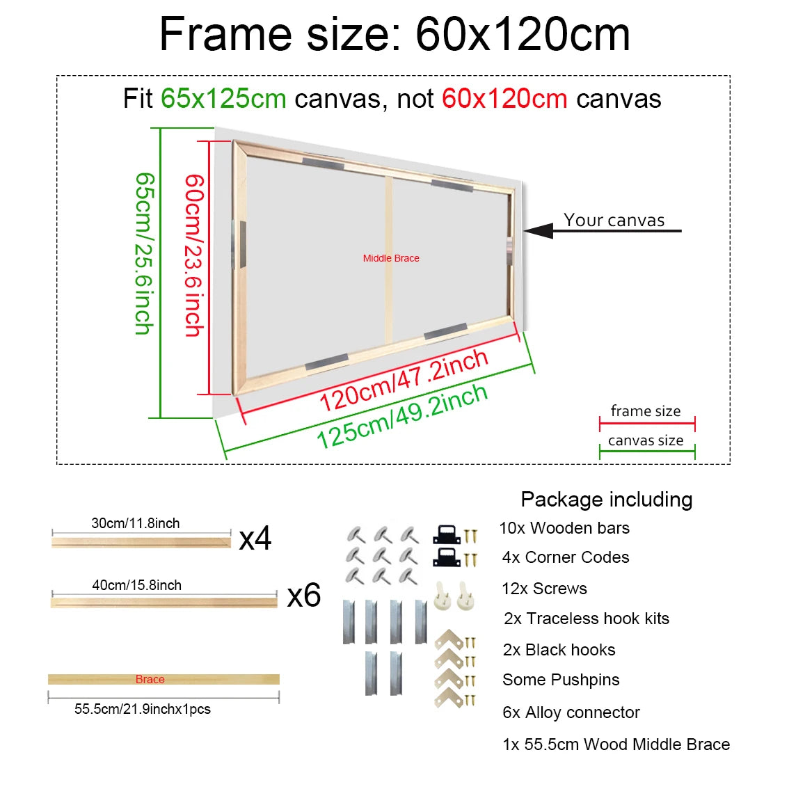 Wooden Canvas Frame for Paintings & Photos