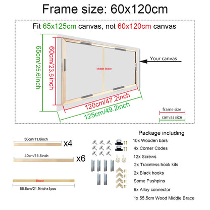 Wooden Canvas Frame for Paintings & Photos
