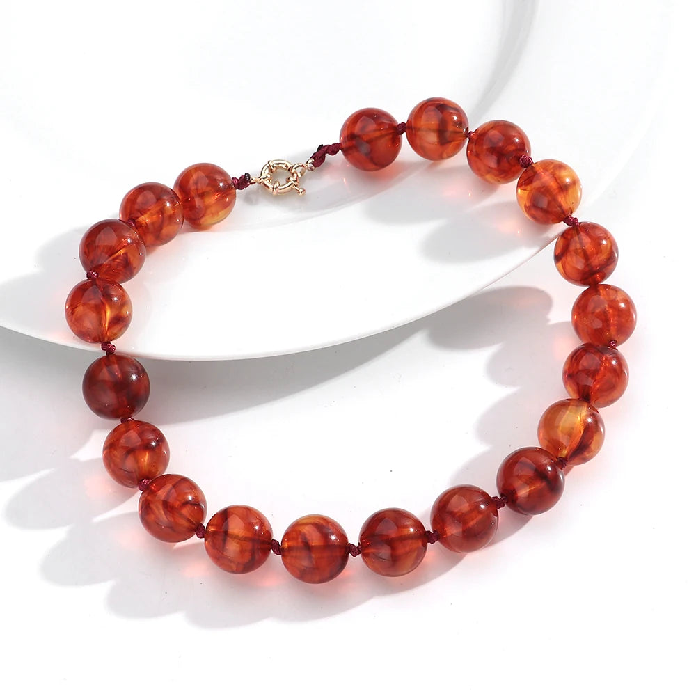 Fishsheep Multicolor Beaded Choker Necklace