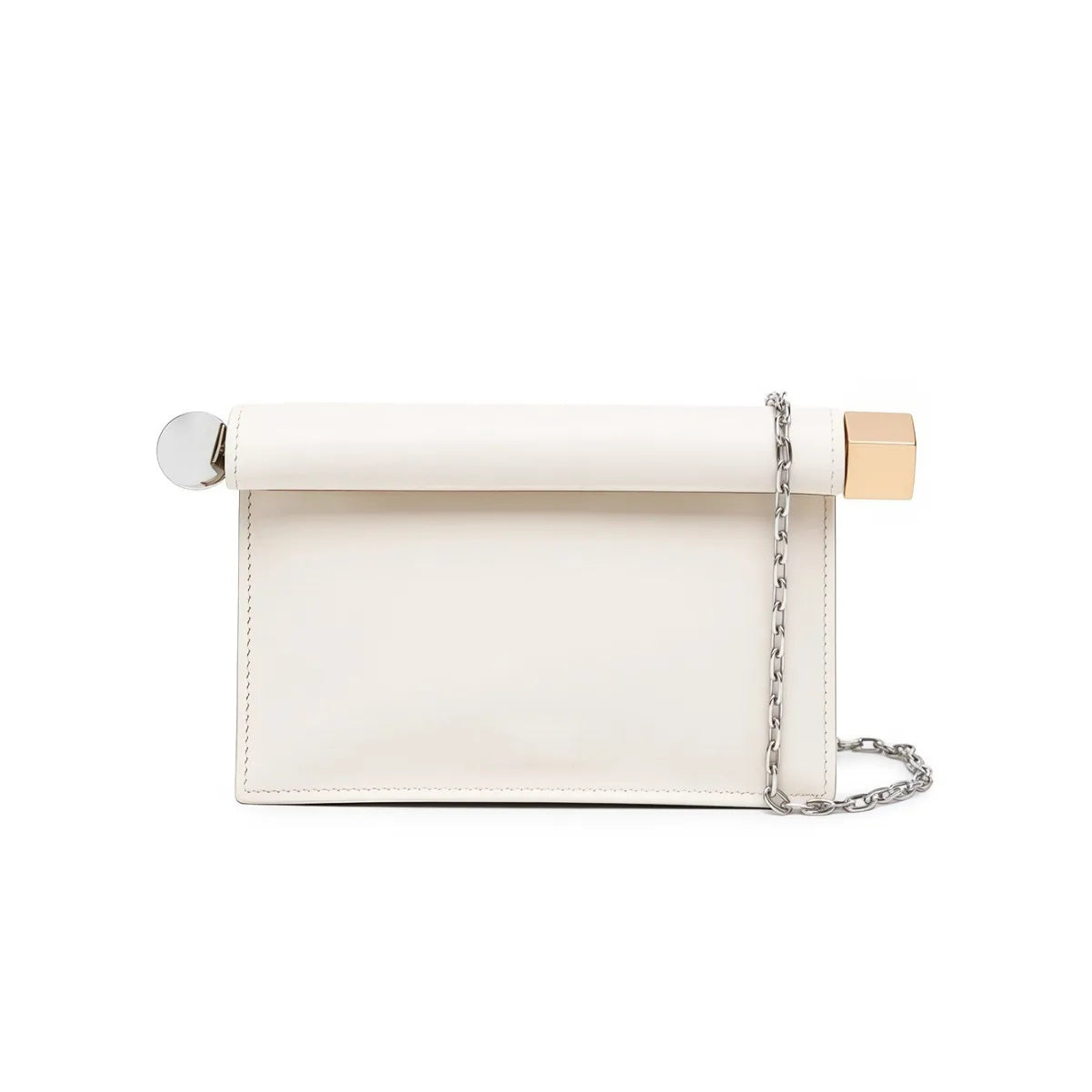 Luxury Fold-Over Chain Clutch Bag