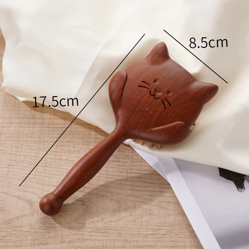 Animal Shape Sandalwood Massage Hair Comb
