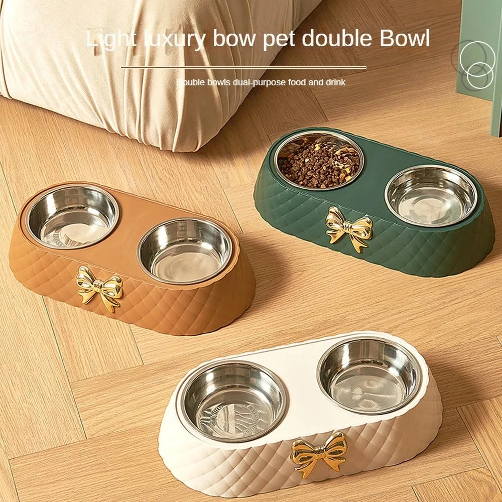 Double Pet Feeding Bowl
