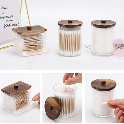 Bathroom Cotton Swab & Sundries Organizer Set