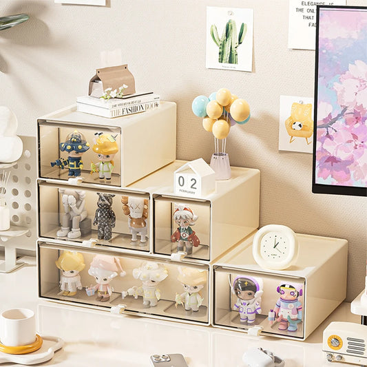 Storage Box with Drawers – Desktop Organizer & Display Case