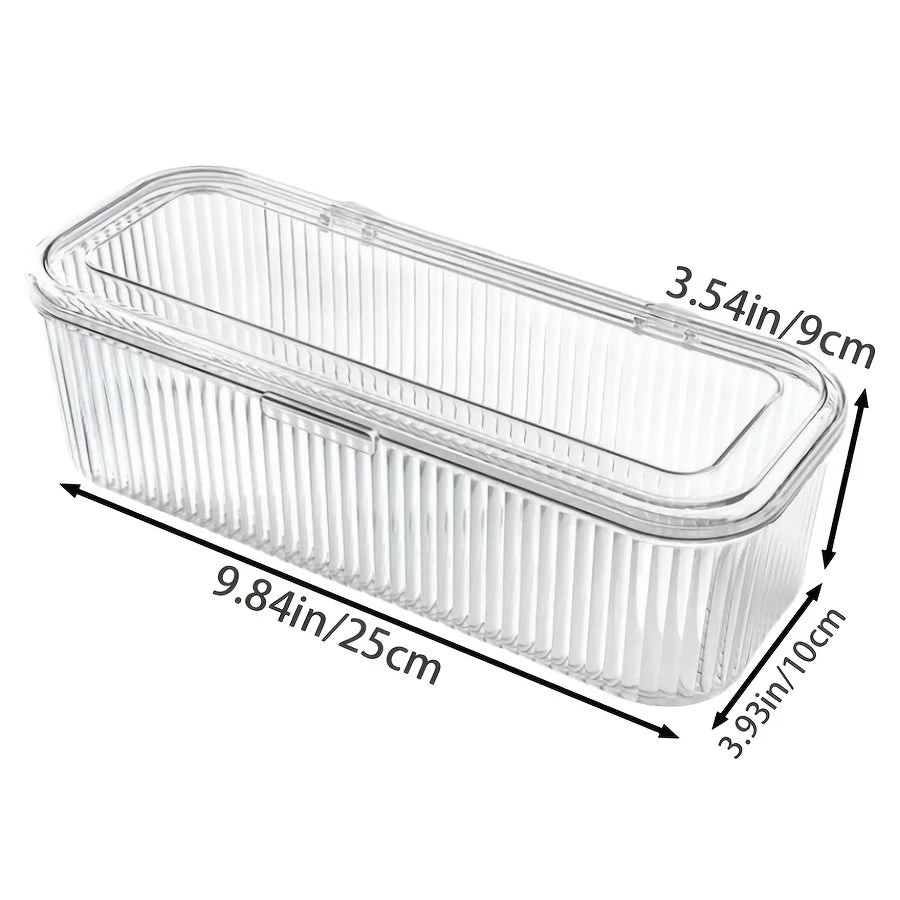 Acrylic Makeup Brush Organizer with Lid