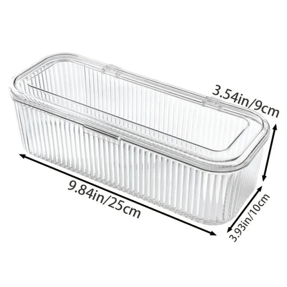 Acrylic Makeup Brush Organizer with Lid
