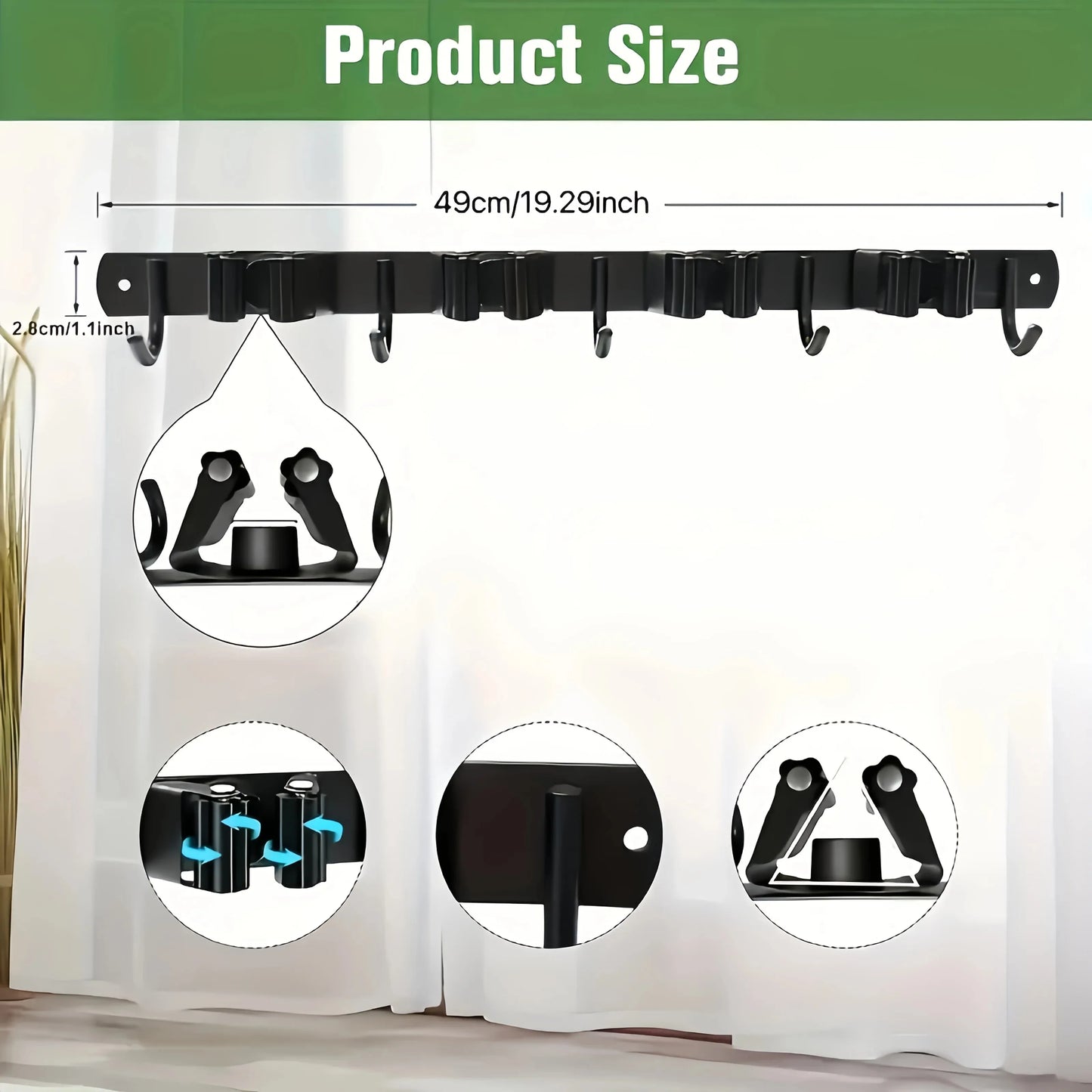 Heavy-Duty Wall Mounted Tool Rack
