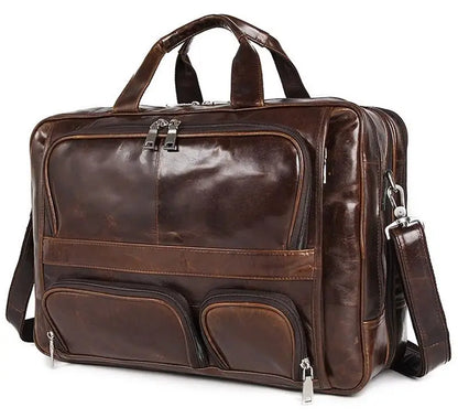 17.3 Inch Genuine Leather Laptop Bag