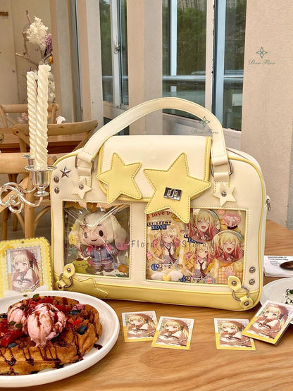 Transparent DIY Ita Shoulder Bag for Pins & Collectibles