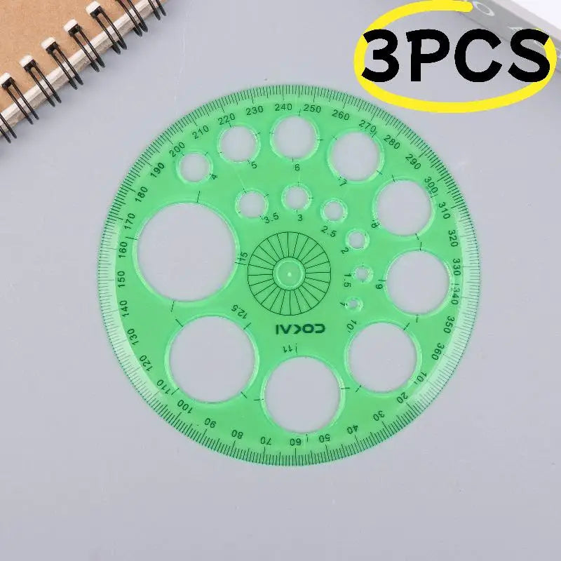 Geometric Circle Drawing Template Ruler