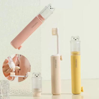 Portable Folding Travel Toothbrush Set