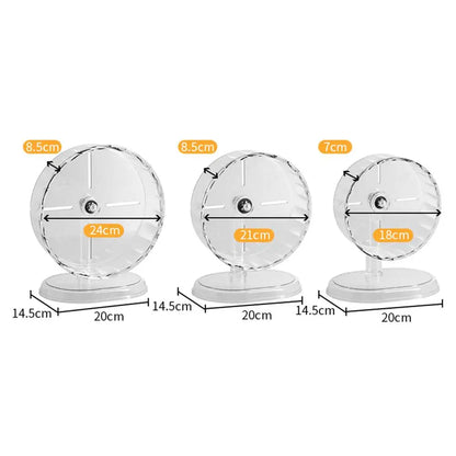Silent Transparent Hamster Running Wheel Toy