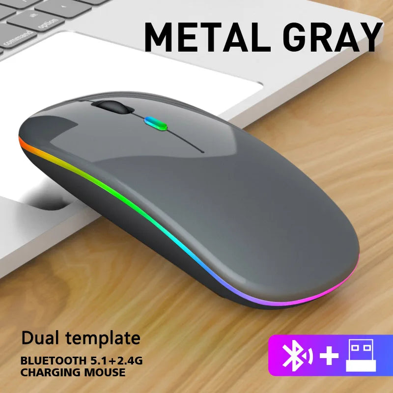Rechargeable Bluetooth & 2.4GHz Wireless Mouse