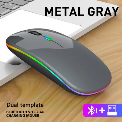 Rechargeable Bluetooth & 2.4GHz Wireless Mouse