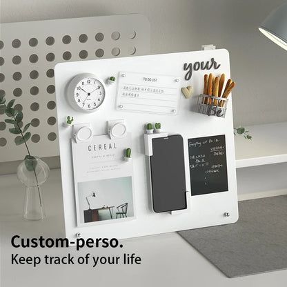 Magnetic Tabletop Bulletin Board with Stand