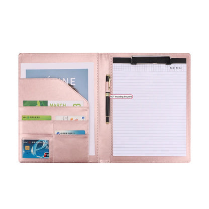 A4 Leather Business Padfolio Clipboard Folder