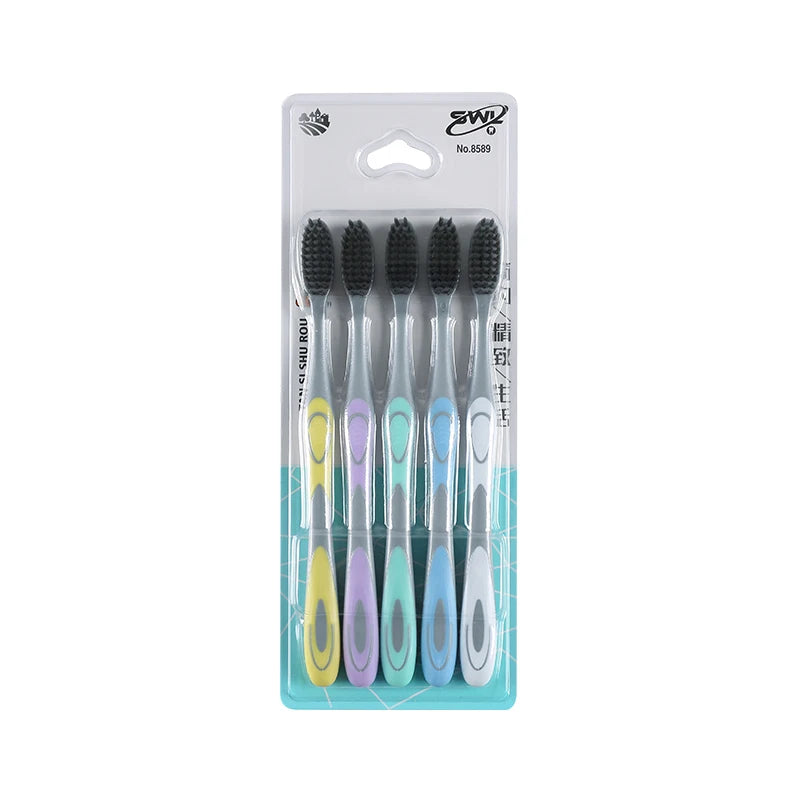 Bamboo Charcoal Soft Toothbrush Set